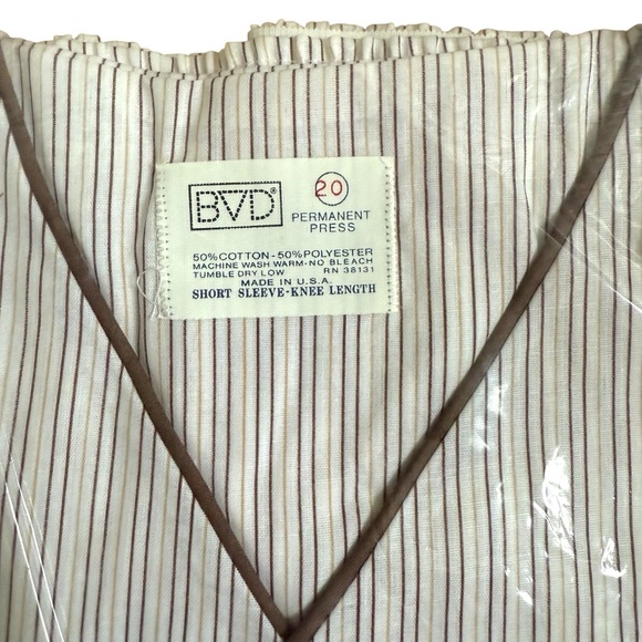 Vintage BVD “Permanent Press” Boys Pajama Set Size 20 Short Sleeve Shorts Yellow - Picture 3 of 6